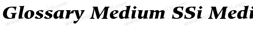 Glossary Medium SSi Medium字体转换